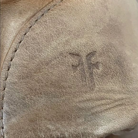Frye Melissa Shopper Tote Distressed leather Bag -Beige- $358 - Picture 11 of 16